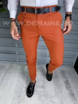 Pantaloni barbati eleganti caramizii B1868 -B7-3 E